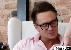 Teen redhead Anna treats him to some anal pleasure