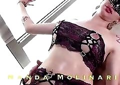 Perceptive blonde stuffs his mouth with her long hard prick