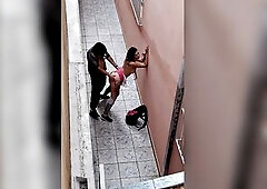 Maid was caught smokin' secretly and the boss caught her by surprise. Then, since this babe was being gutsy, this chab tore her raiment and put h