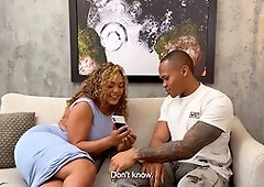 Stepmom Carla Morelli gets a taste of BBC at home while her husband is out