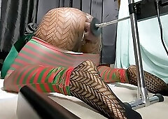 Fuck Machine Dildo Pounds Elf’s Ass Until Moaning Prostate Orgasm