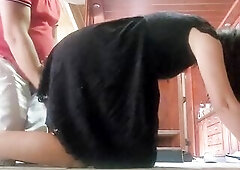 Banging my stepmom doggy position on the kitchen floor