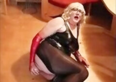 Blond Floozy Rebecca in hard anal Vibrator Action