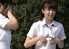 Busty Asian girls flaunt their curves and get drilled hard