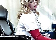 Seth came in for a sti test and i made him void urine in a cup, and asked his raunchy history, turns out nurse pam needed a jizz example. And i milked