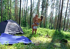 Mia’s dirty side comes out in the woods