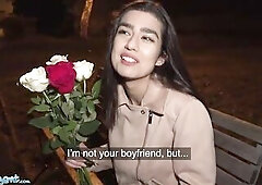 Public Agent Aaeysha gets screwed on Valentines Day in a hotel room