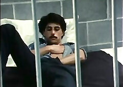 Prison Guard Hal Drake catches Mike Cole jerking off then gets some ass