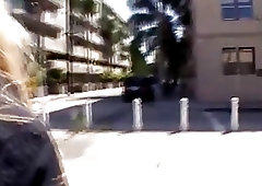 Naughty soldier boy blows big dicked shemale like a pro