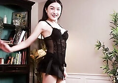 FRANKS TGIRLWORLD - Snooker Breathtaking In Her Ebony Nighties