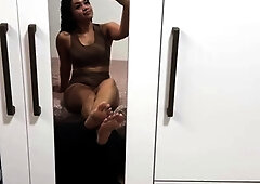 Webcam amateur tasha sky entertains a voyeurs foot fetish w