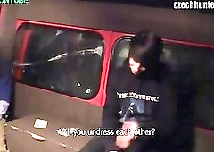 Czech snowboarder twinks jerk and blowjob in the truck