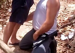 fucking the security guard in the forest