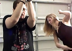 Whipped by heather until he cries