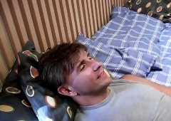 Gorgeous European tourist having some fun with two hung Latino boys