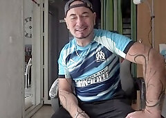 Young guy gives a deep throat to his straight friend and takes it bareback