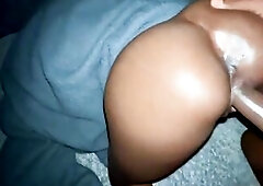 ANAL CREAM. Breasty ebony chick sucking and screwing huge bbc