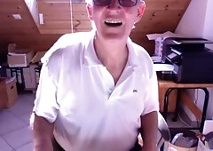 (75 Year)-Old  Man Jacking Off