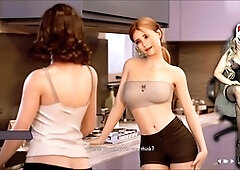 Gamer girl solo, porn game, playthrough