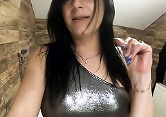 taut white dress fuels furious piddle thrill