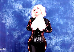 Arya Grander - Sexy Fetish Model In Shiny Latex Catsuit So! Curvy Milf Erotic Beautiful