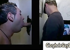 Gloryhole gay cock sucking session