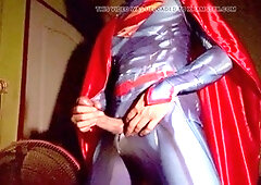 Inexperienced college boy unleashes his superpowers in a hot solo jerk off session!