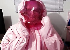 Pink PVC Costume With Breathplay Inflatable Hump