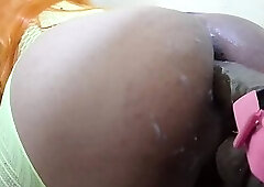 Redhead Big Ass Shemale Fucked by Bbc dildo and Getting an Anal Creampie