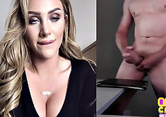 A CFNM MILF tease a webcam wanker while showing off her hair