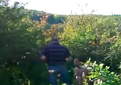 Daddies having joy in the bushes near the beach
