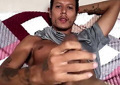 Draining off until my pecker gets firm and I jizz.