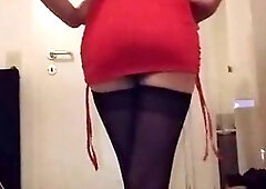 Naughty exhibitionist teases with her toys and sexy outfits while seductively dancing for your pleasure