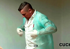 Cuck4k. porno with the gynaecologist hits so well