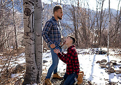 Twink pulls down his jeans for a hefty dose of dick in the right hole