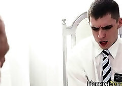 Mormon hunk masturbates