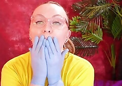 Asmr Movie scene with Medical Nitrile Gloves