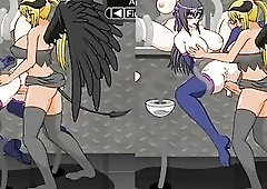 Girls with big tits fucking other girls and hot futanari