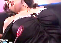 Lovely horny girl enjoys sex in lingerie