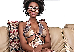 Big Tits Nubian Teen Giving Porducer Sloppy Deepthroat At Amateur Casting!