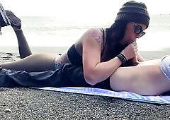 Beach Fellatio during Sunset