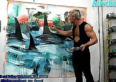 the muscular canadian guy is good at drawing