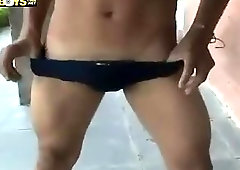Sexy Latino Jerk Off and Cum for Cash