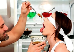 Beautiful hardcore sex in the kitchen with a dirty girl Charly Summer