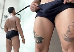 Muscle bondage, big gay, studs