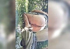 Banged hard until creampies his wife's cunt outdoors in the centre of northwest wi as the neighbors next door see from across the yard just an am