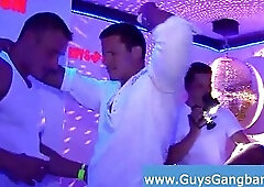 Sexy and wety champagne scene with guests getting horny