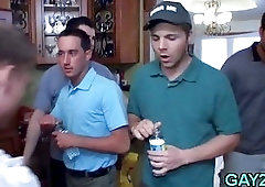 Gay hitch-hicker sucks cock