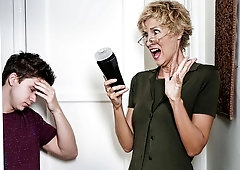 Playful lovers Will Braun and Leo Luckett enjoying a hot quickie