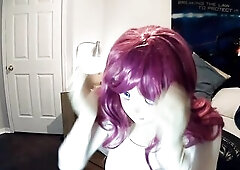 Miki & Celli Pt1! Kigurumi doll Miki shows u her zentai overspread body! Below that babe's fully rubber!